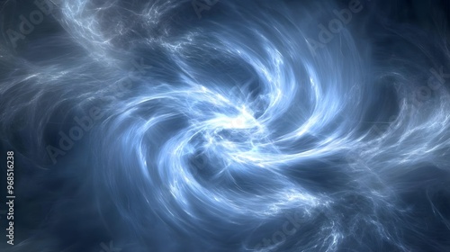 Abstract Swirling Blue Energy Vortex Background