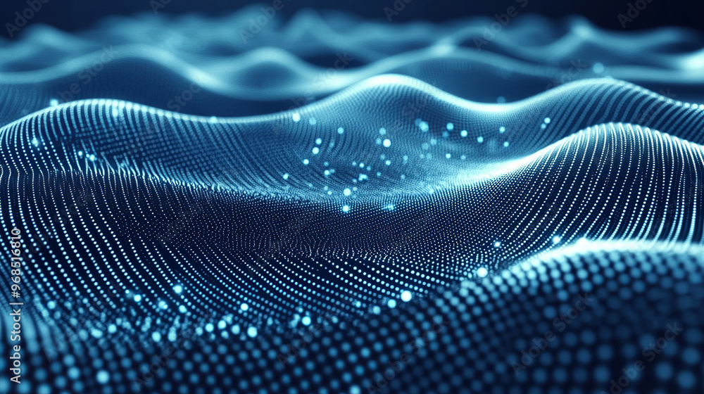 Abstract background with dynamic particles. Circular grid pattern. 3d vector illustration for business, science or technology Abstract background with dynamic particles. Circular grid pattern. 3d vector illustration for business, science or technology