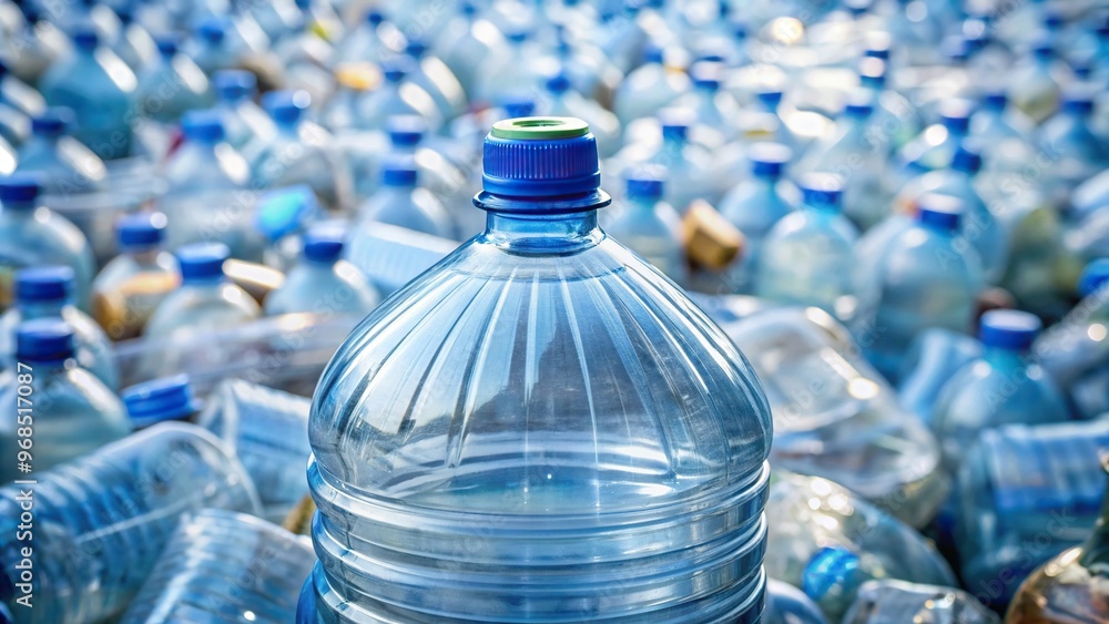 A closeup of a large empty water bottle waiting to be recycled, clean, recycling bin, conservation, reusable, recycling, plastic, trash, garbage, ecology, eco-friendly, environment A closeup of a large empty water bottle waiting to be recycled, clean, recycling bin, conservation, reusable, recycling, plastic, trash, garbage, ecology, eco-friendly, environment