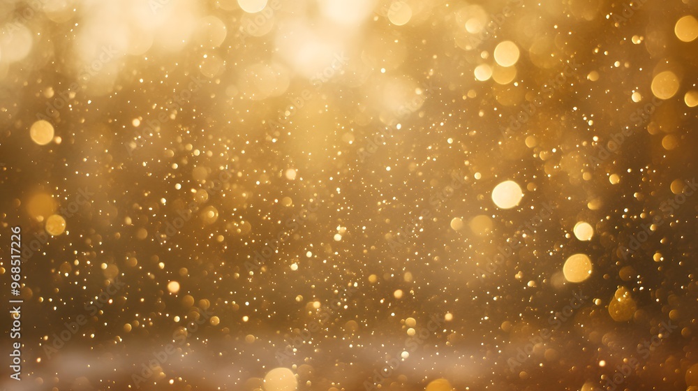 Abstract Golden Bokeh Background with Sparkles and Glitter Abstract Golden Bokeh Background with Sparkles and Glitter