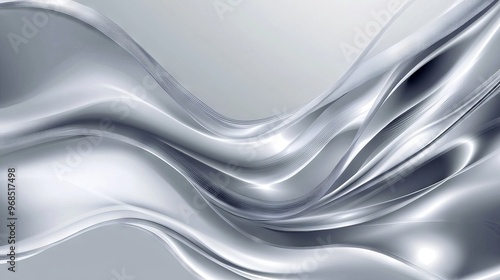 Elegant gray and silver wave abstract vector background with fluid curves and modern design elements, ideal for contemporary digital art, web graphics, and professional presentations