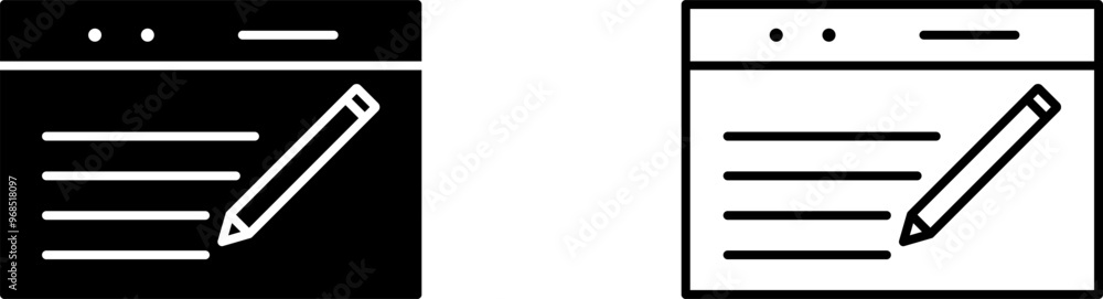 Unique Blogging Service Vector Icon Unique Blogging Service Vector Icon