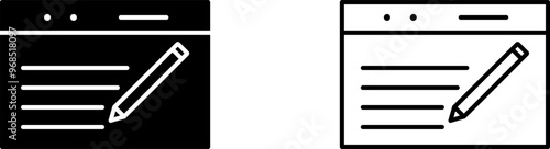 Unique Blogging Service Vector Icon