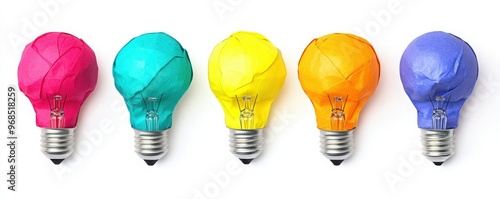 Colorful light bulbs shaped like balloons, perfect for creative ideas, inspiration, and fun home decor.