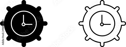 Time Settings Vector Icon