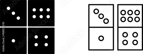 Domino Game Vector Icon