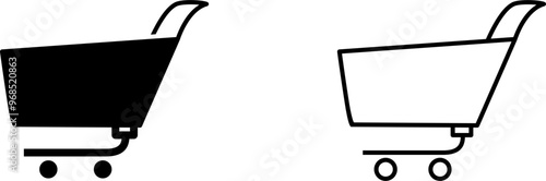 Unique Shopping Cart Vector Icon