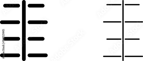 Unique Center Align Vector Icon