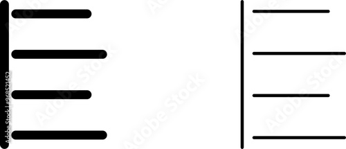 Unique Left Align Vector Icon