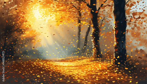 Autumnal Forest Path