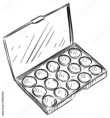 shade blush palette handdrawn illustration