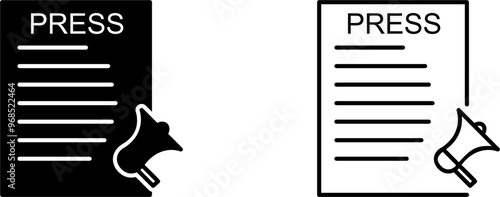 Unique Press Releases Vector Icon