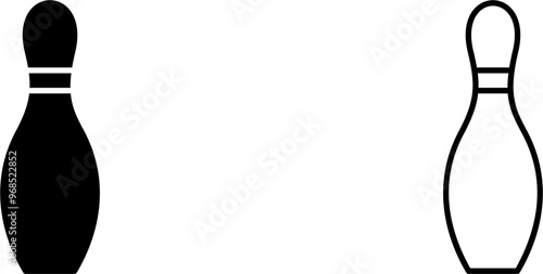 Unique Bowling Pin Vector Icon