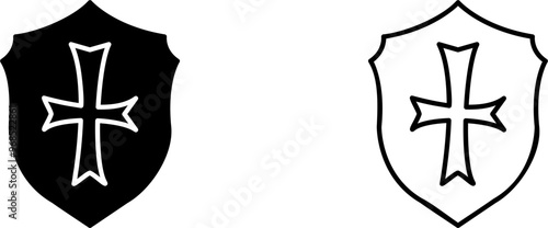 Unique Sheild Vector Icon