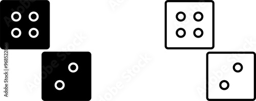 Unique Dice Vector Icon