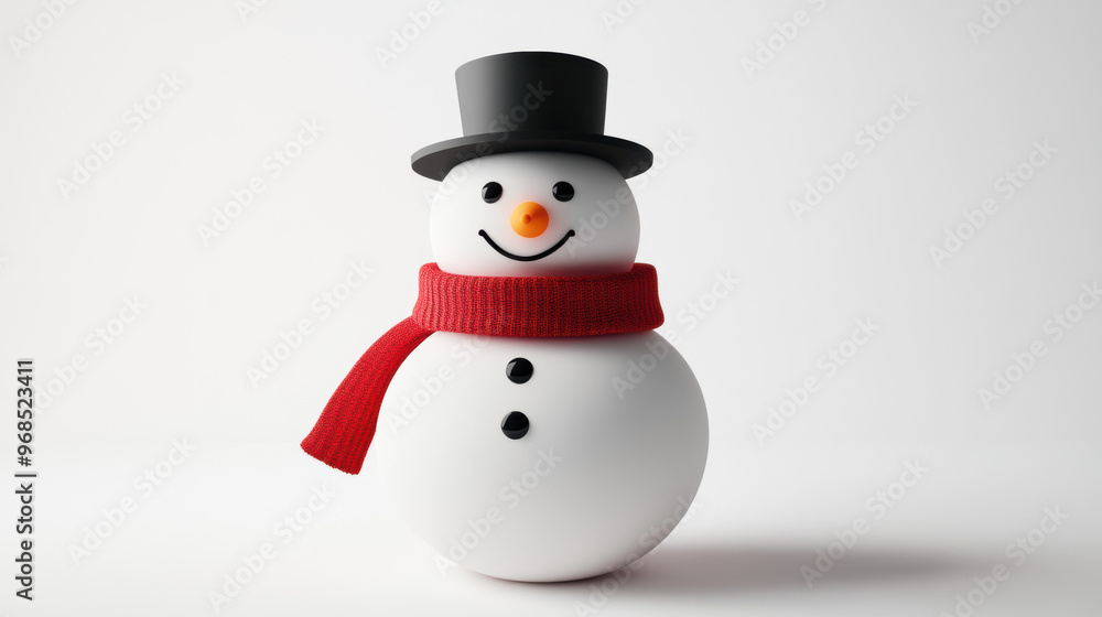 Snowman with Hat & Scarf. Snowman with Hat & Scarf.