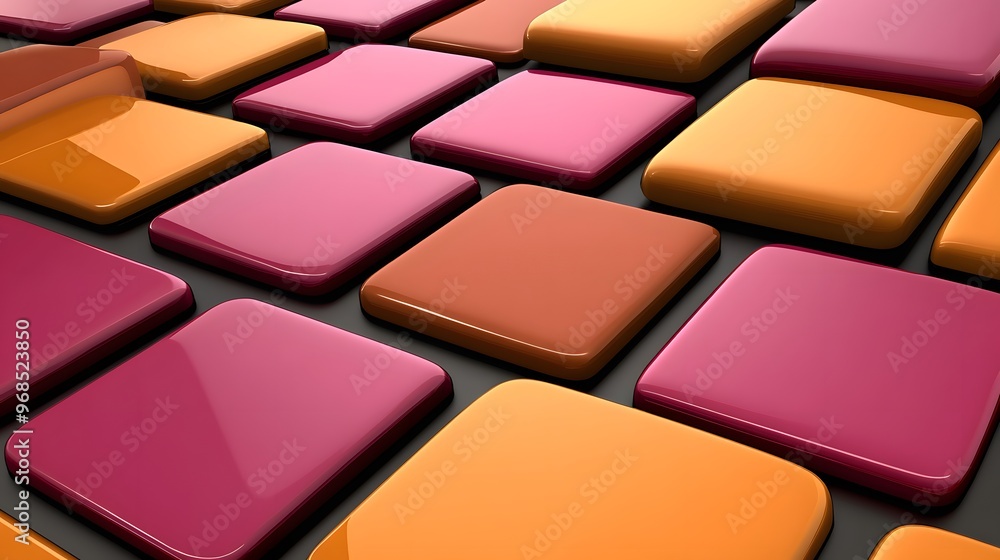Abstract Background with Shiny Red Orange and Brown Squares Abstract Background with Shiny Red Orange and Brown Squares