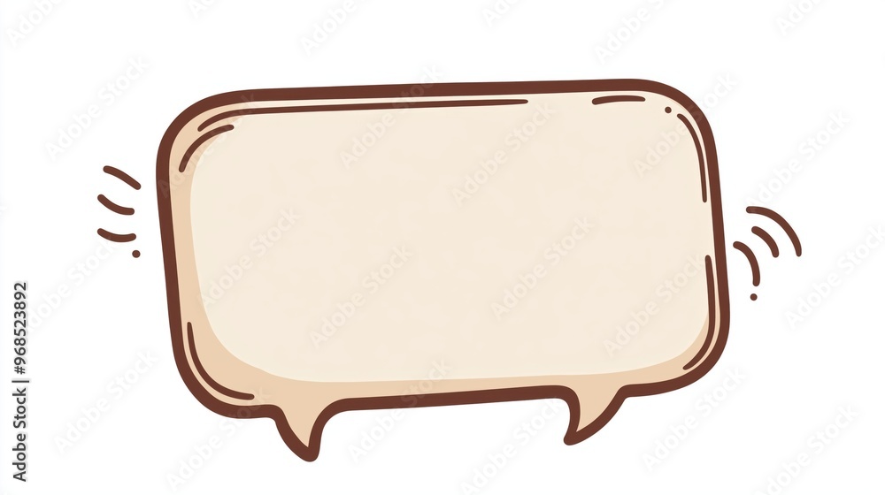 Illustration of a speech bubble isolated on a white background Illustration of a speech bubble isolated on a white background