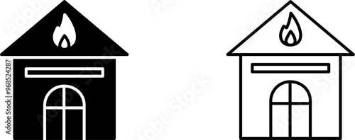 Unique Fire Brigade Vector Icon