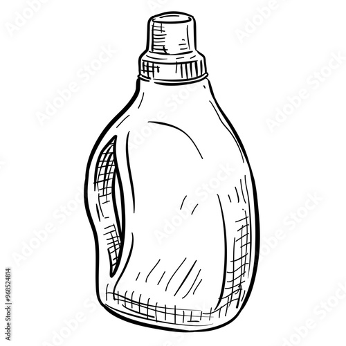 liquid detergent handdrawn illustration