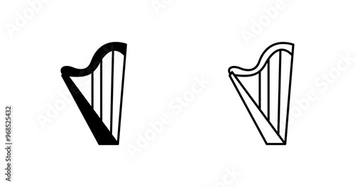 Harp Vector Icon