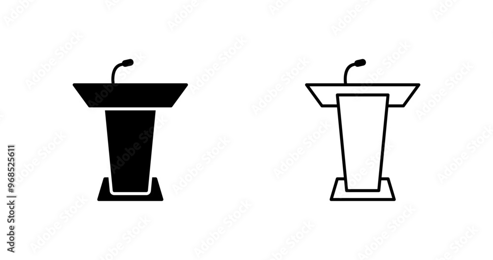 Podium Vector Icon Podium Vector Icon
