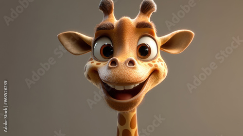 Happy Giraffe Cartoon.