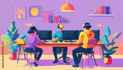 Friendly Meeting in a Modern Office
