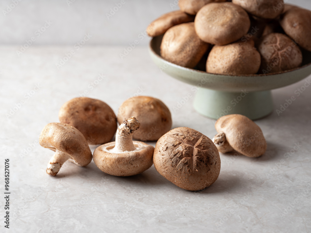 Mushrooms in a mushroom pile	