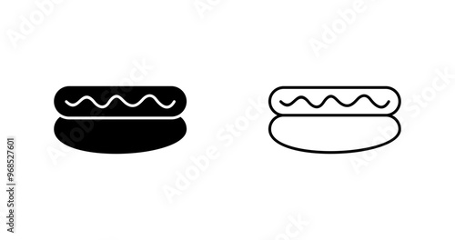 Hot Dog Vector Icon