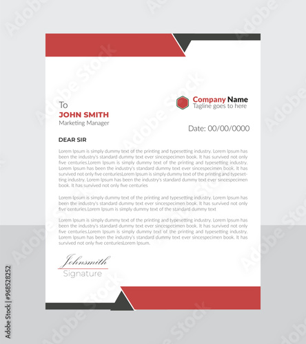 corporate and minimalistic professional business letterhead design for for ant occasion