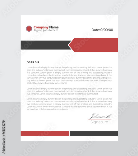 corporate and minimalistic professional business letterhead design for for ant occasion