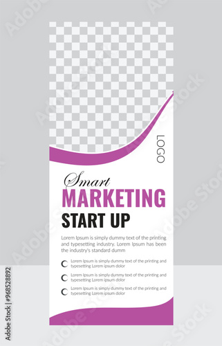 corporate and minimalistic professional business roll up banner design template