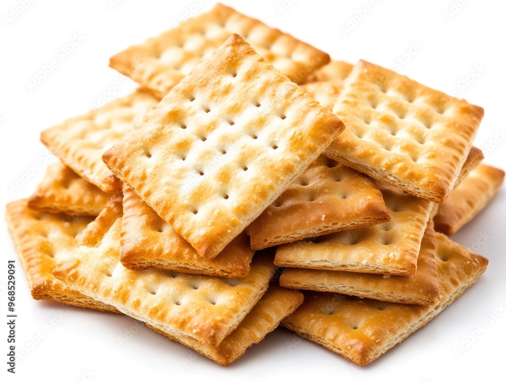 a Crackers with white background. Generative AI a Crackers with white background. Generative AI