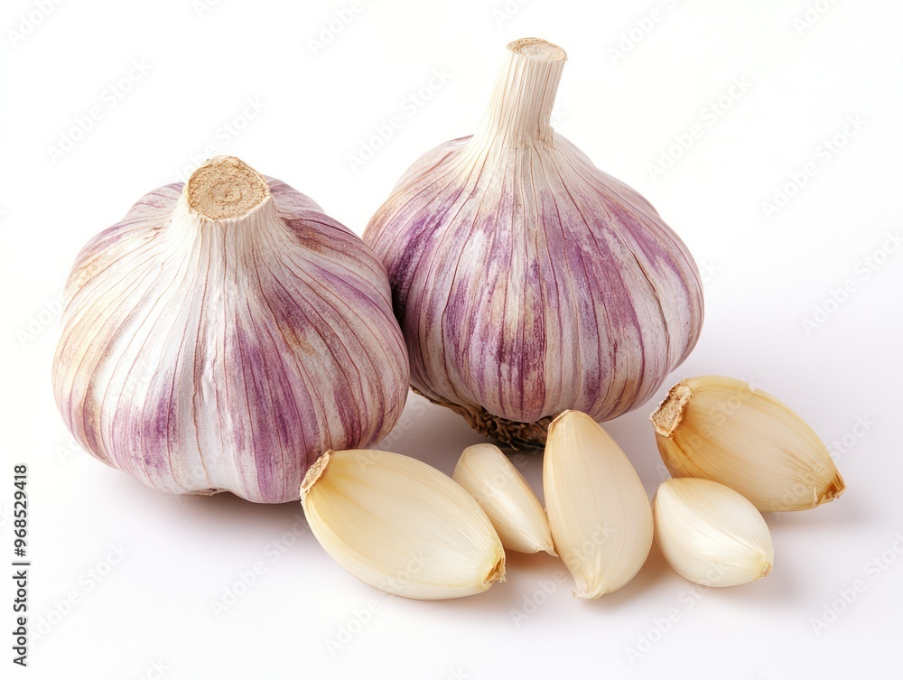 Obraz premium a Garlic white background. Generative AI