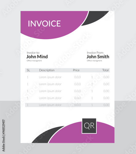 corporate and minimalistic invoice design for any business company