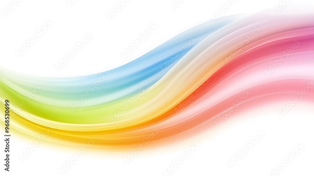 Abstract Colorful Wavy Lines on White Background Abstract Colorful Wavy Lines on White Background