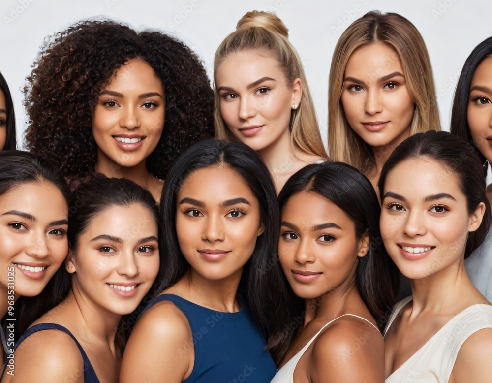 Obraz premium portrait different ethnicity women