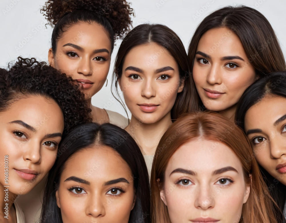 Fototapeta premium portrait different ethnicity women