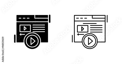 Video Content Vector Icon