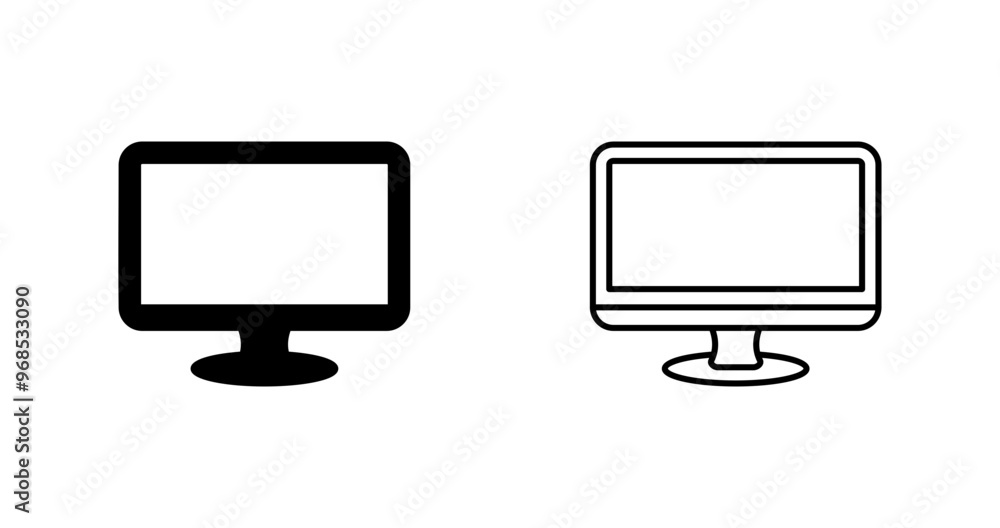 Monitor Vector Icon Monitor Vector Icon