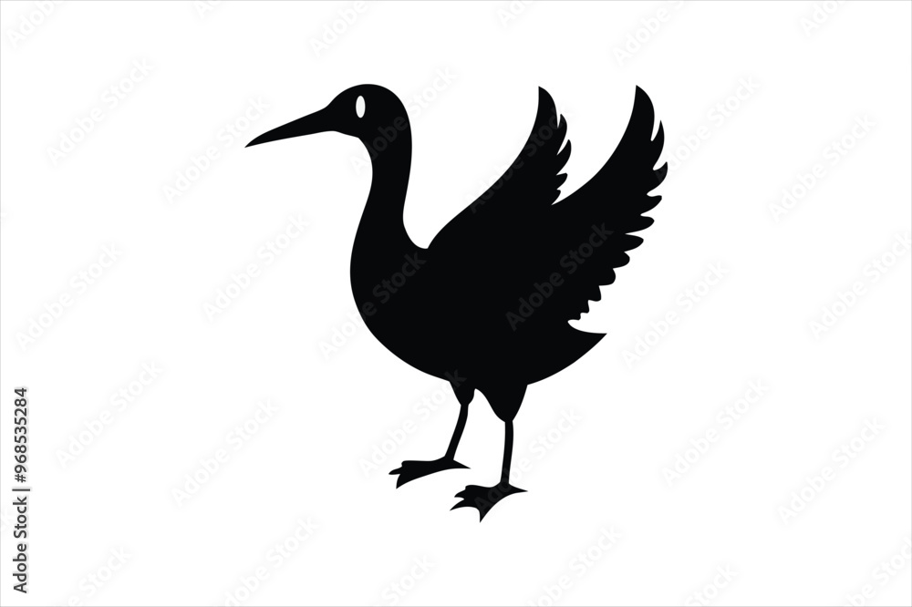 Fototapeta premium Little cormorant vector art illustration