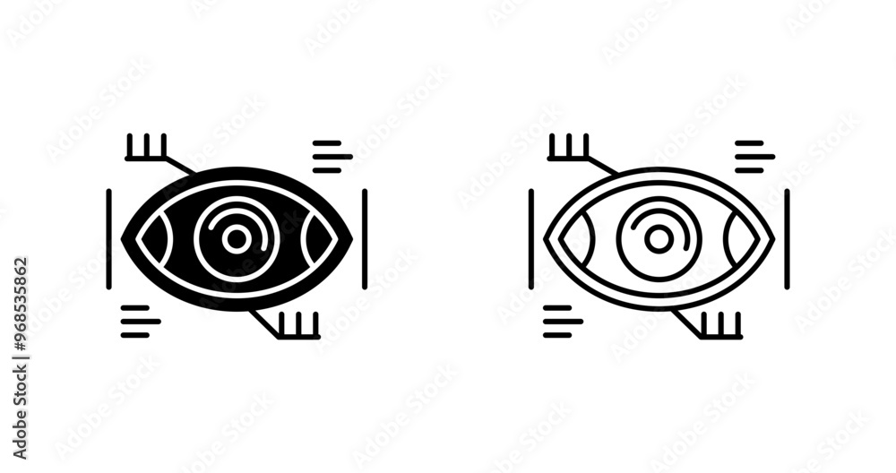 Eye Recongnition Vector Icon Eye Recongnition Vector Icon
