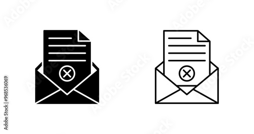 Rejection Of A Letter Vector Icon
