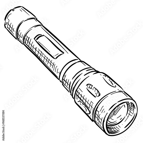 flashlight handdrawn illustration