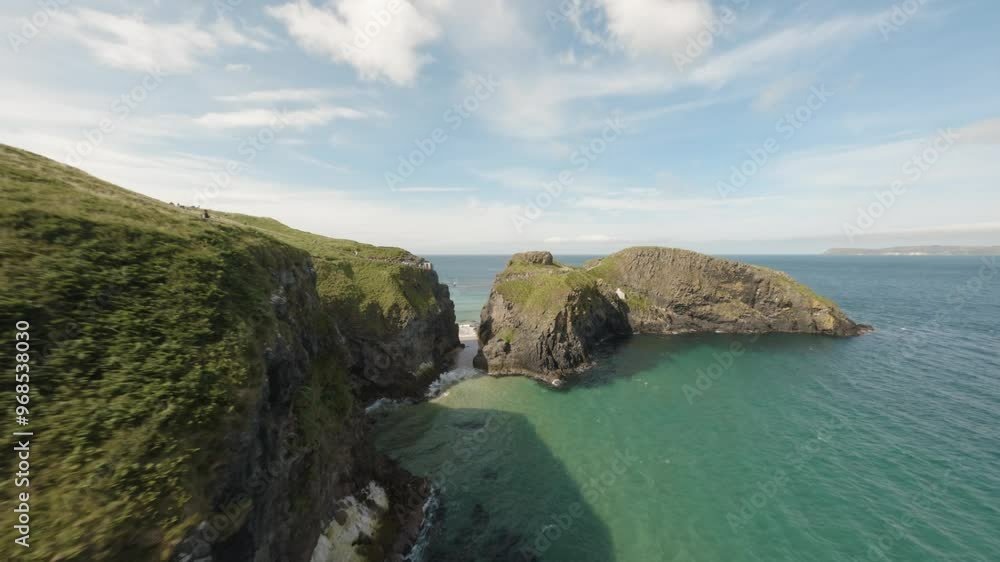 Carrick a Rede - Rope Bridge 4K FPV Cinematic Drone Footage02 Horizon Locked - Northern Ireland - UK Carrick a Rede - Rope Bridge 4K FPV Cinematic Drone Footage02 Horizon Locked - Northern Ireland - UK