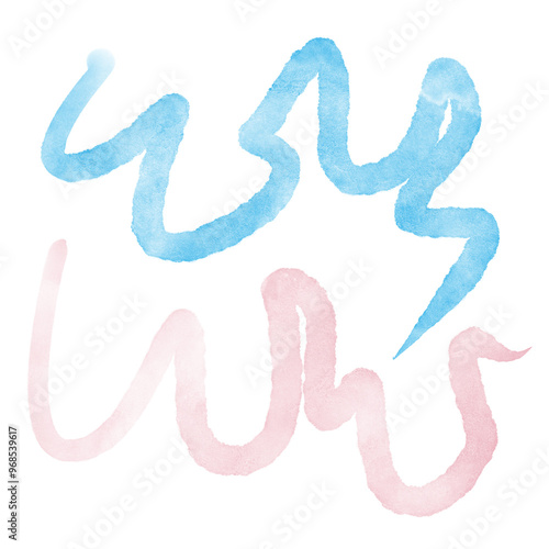 Wallpaper Mural Watercolour Squiggles Abstract Decoration Torontodigital.ca