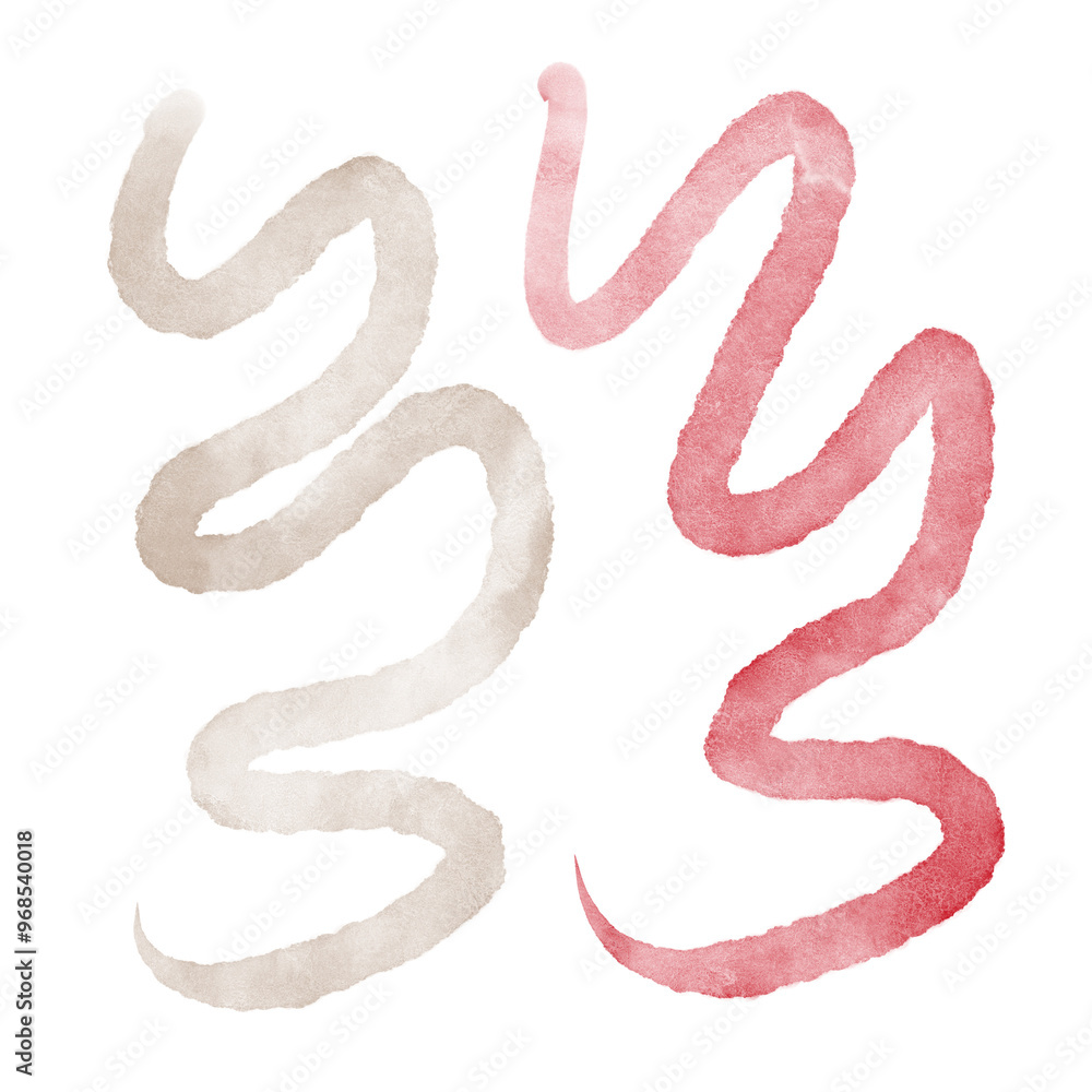 Watercolour Squiggles Abstract Decoration Watercolour Squiggles Abstract Decoration