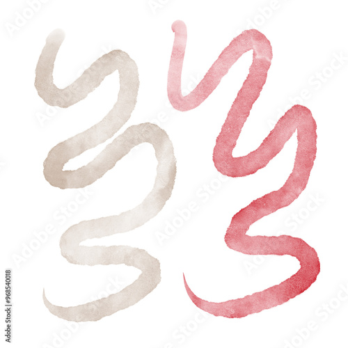 Watercolour Squiggles Abstract Decoration