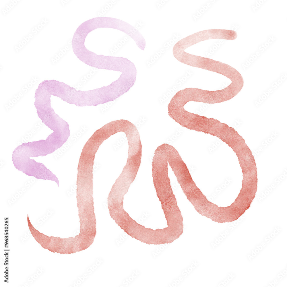 Watercolour Squiggles Abstract Decoration Watercolour Squiggles Abstract Decoration